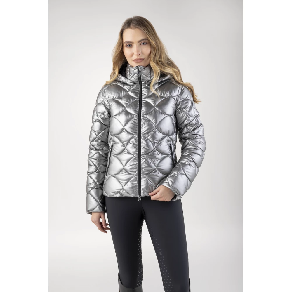 Equiline Women's Quilted Jacket - Silver in Silver