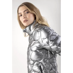 Equiline Women's Quilted Jacket - Silver in Silver