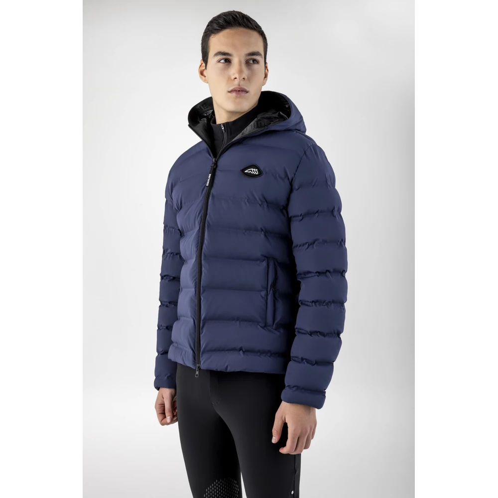 Equiline Men's Padded Jacket - Navy Peony in Navy Peony