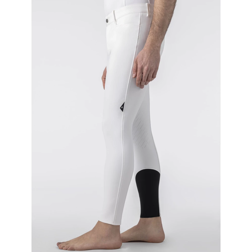 Equiline Men's Knee Grip Breeches - White in White