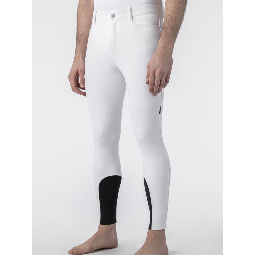 Equiline Men's Knee Grip Breeches - White