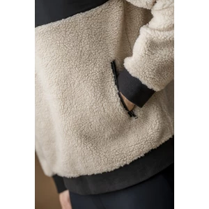 Alessandro Albanese Aa Mens Lorenzo Half Zip Borg Fleece - Sand in Sand