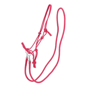 QHP Rope halter Color with rein - Fuchsia in Fuchsia
