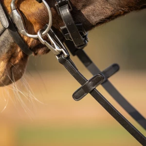 QHP Rein one sided anti-slip with clip - Black 