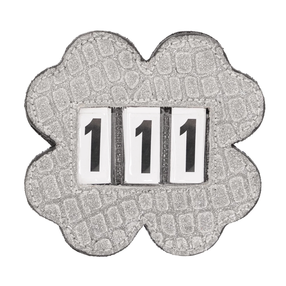 QHP Number holder Clover - Silver in Silver