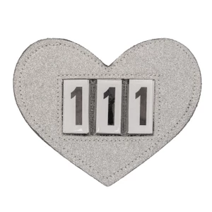 QHP Number holder Heart - Silver in Silver