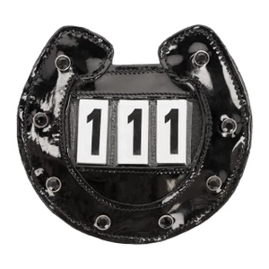 QHP Number holder Horseshoe - Black in Black