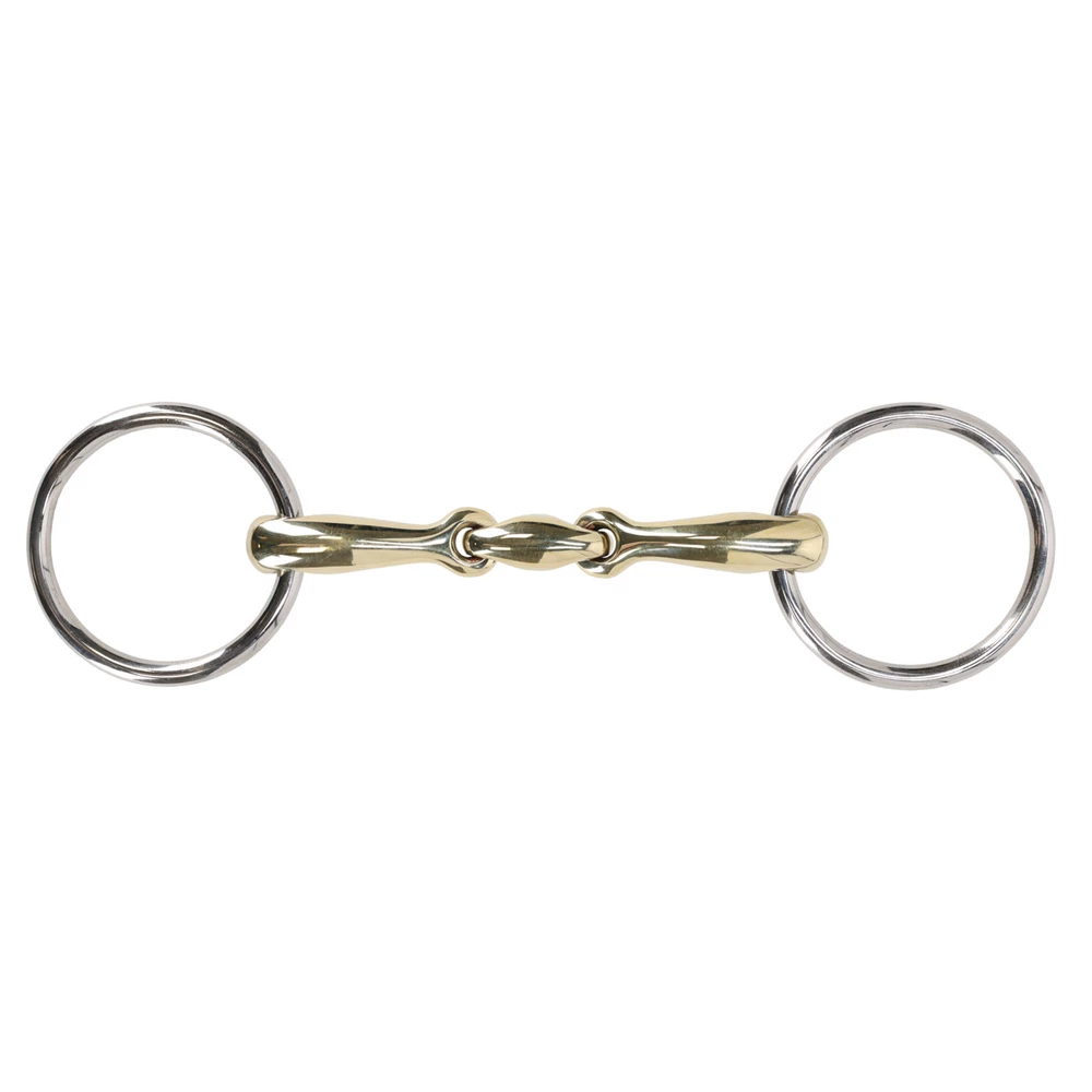 QHP Loose ring bit Anatomical double jointed - Argentan in Argentan