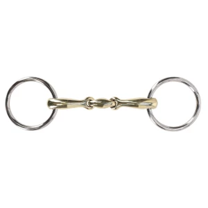 QHP Loose ring bit Anatomical double jointed - Argentan in Argentan