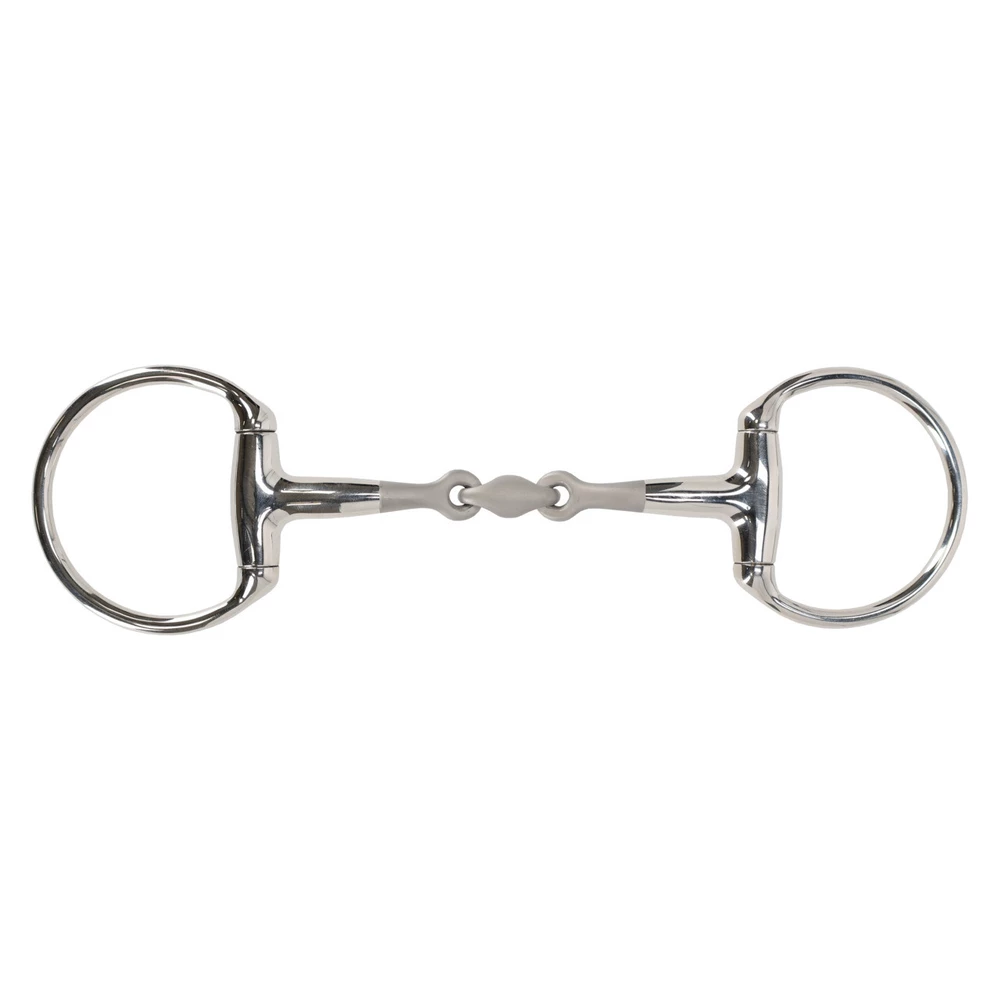 QHP Eggbutt bit Anatomical double jointed - Sandblasted in Sandblasted