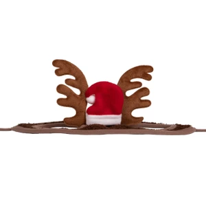 QHP Christmas hat horse Antler - Red in Red