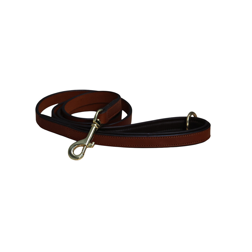 Mackey Equestrian Mackey Padded Dog Lead  - Tan/Brown in Tan/Brown