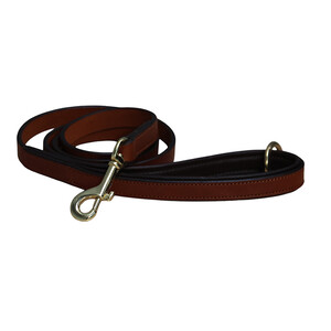 Mackey Equestrian Mackey Padded Dog Lead  - Tan/Brown in Tan/Brown