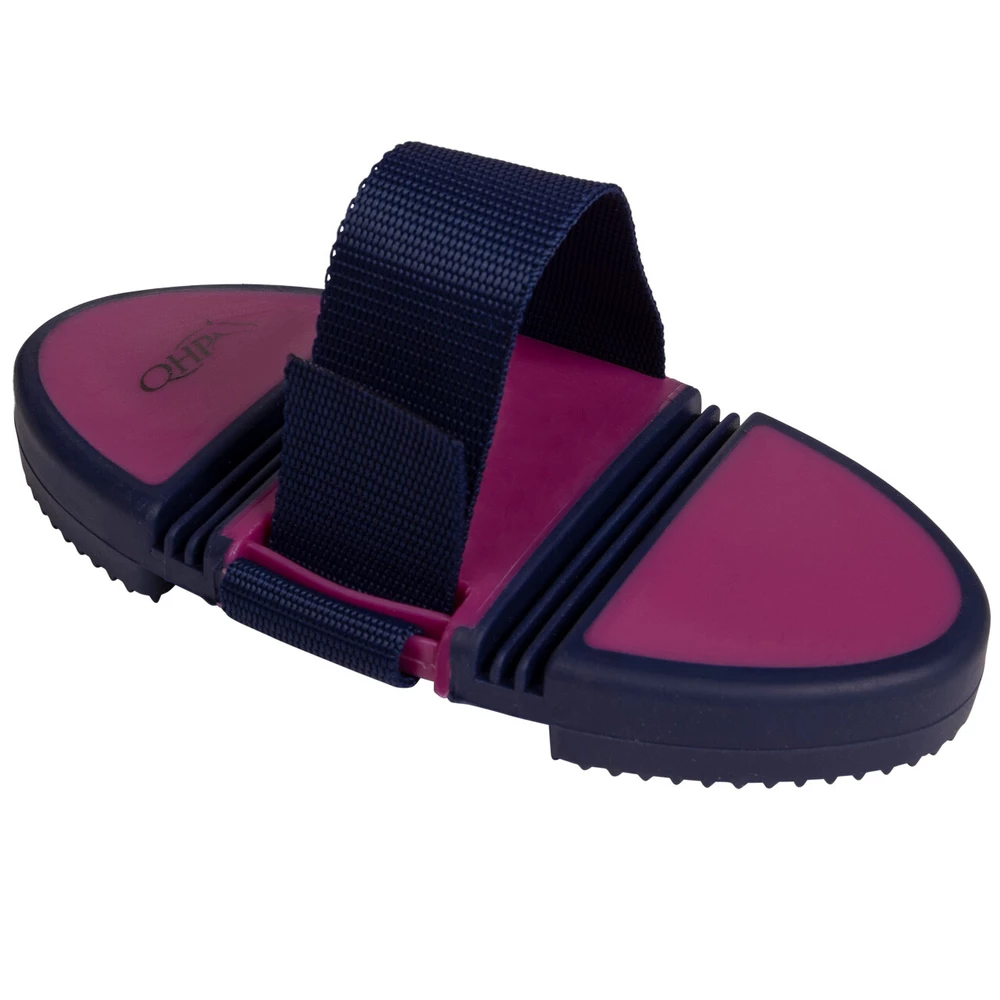 QHP Curry comb Flexible - Fuchsia/navy in Fuchsia/Navy