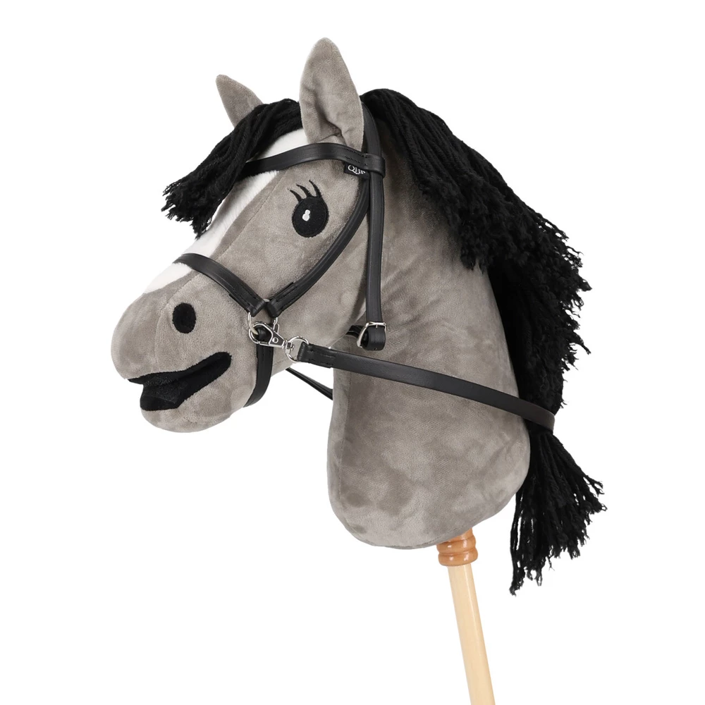 QHP Bitless bridle Hobby horse - Black in Black