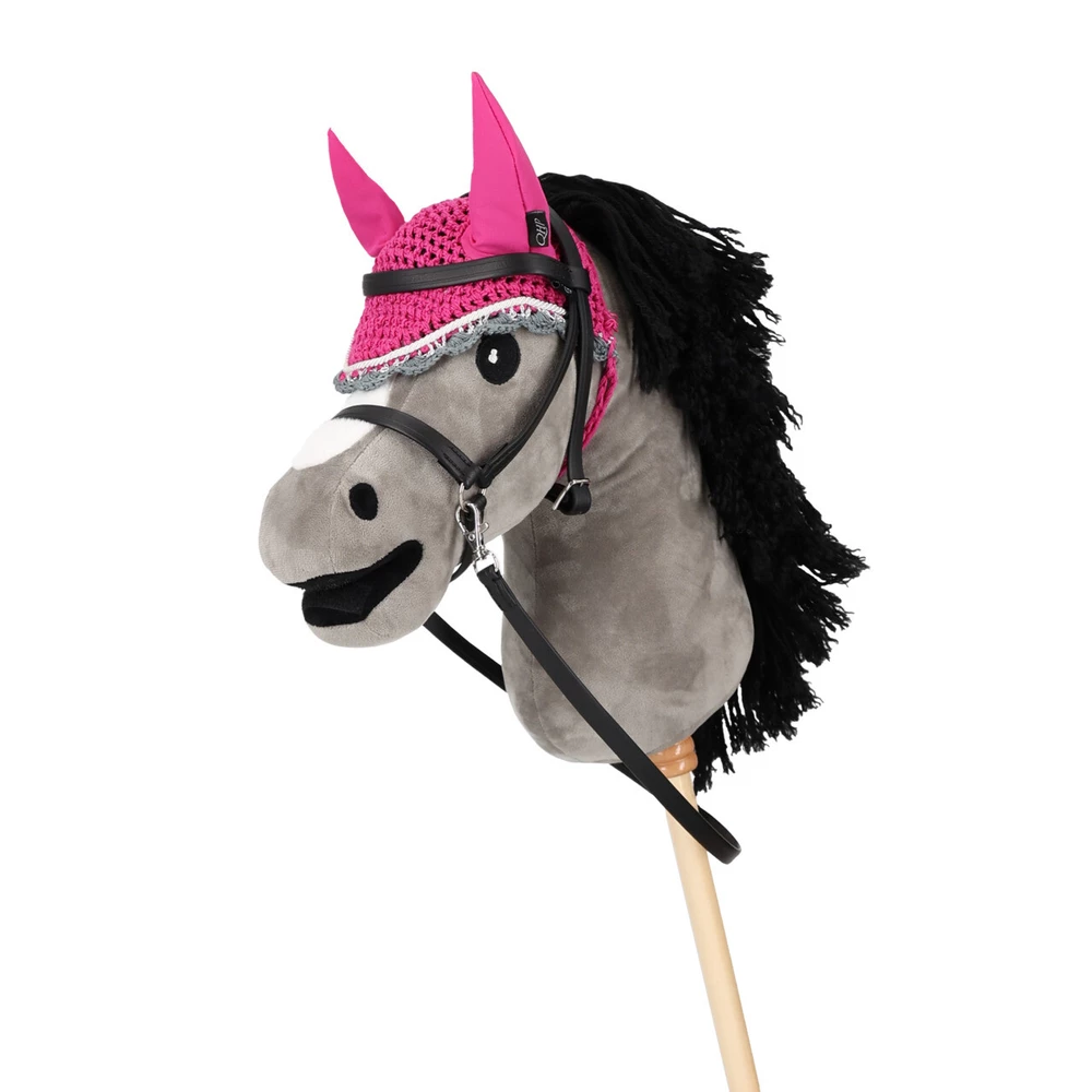 QHP Ear net Hobby horse - Fuchsia in Fuchsia