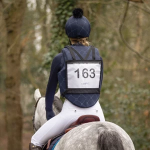 QHP Number bib with zipper - Black in Black