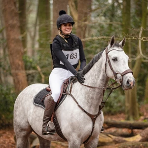 QHP Number bib with zipper - Black in Black