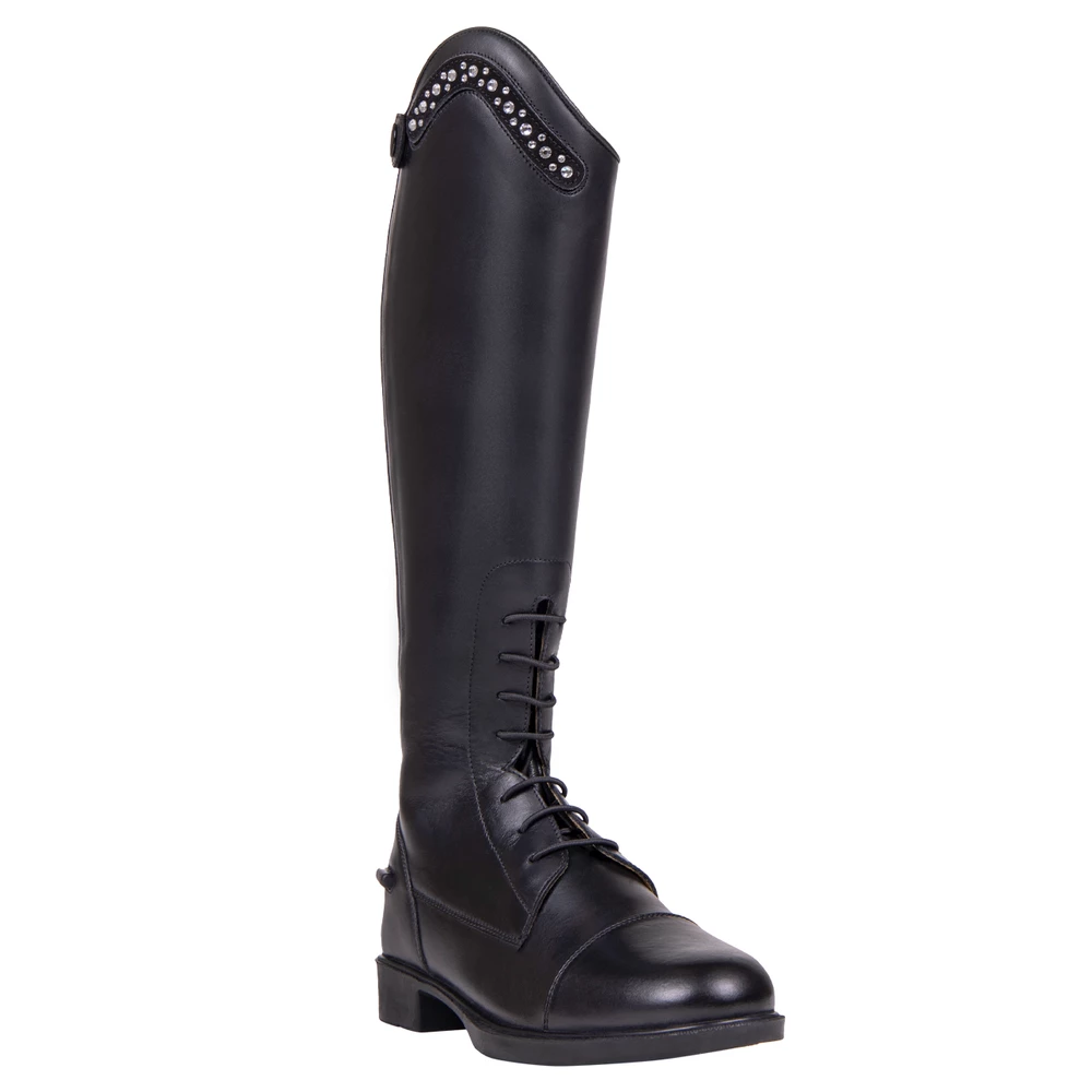 QHP Riding boot Jaimy Junior wide - Black in Black