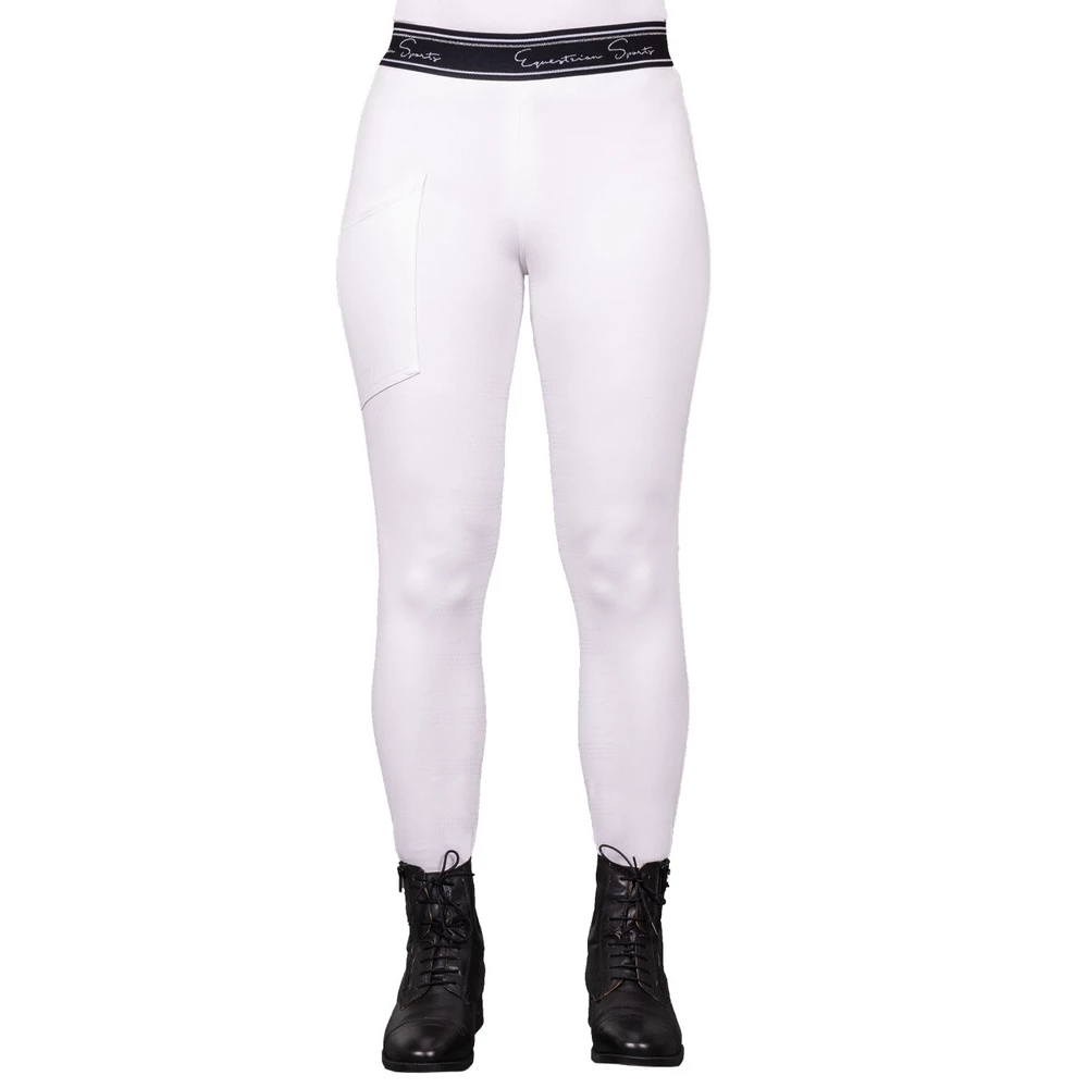 QHP Riding tights Eden Competition full grip - White in White