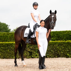 QHP Riding tights Kae leg grip - White in White