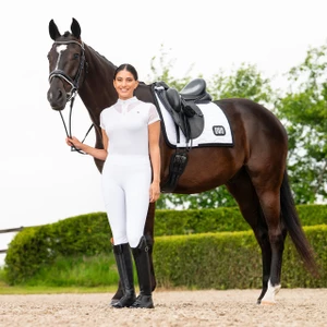 QHP Riding tights Kae leg grip - White in White