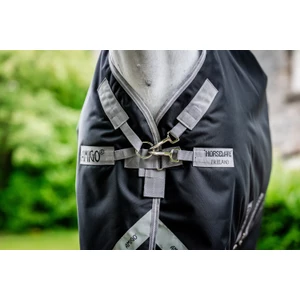 Horseware Amigo Amigo 1200D Plus Turnout 400g  - Black/Titanium Grey & Silver in Black/Titanium Grey & Silver