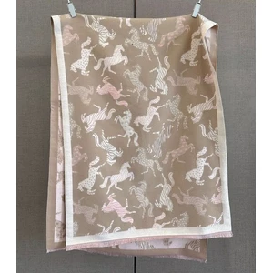 Loriner Winter Warm Double Sided Fashion Horse Pattern Cashmere Feel Scarf Pashmina for Women - Khaki in Khaki