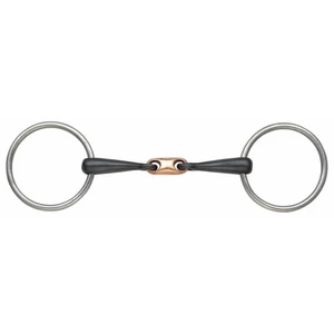 Shires Copper Lozenge Sweet Iron Snaffle in Black Sweet Iron