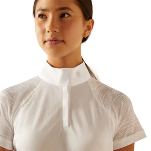 Ariat Youth Aptos Vent 2.0 Short Sleeve Show Shirt - White in White