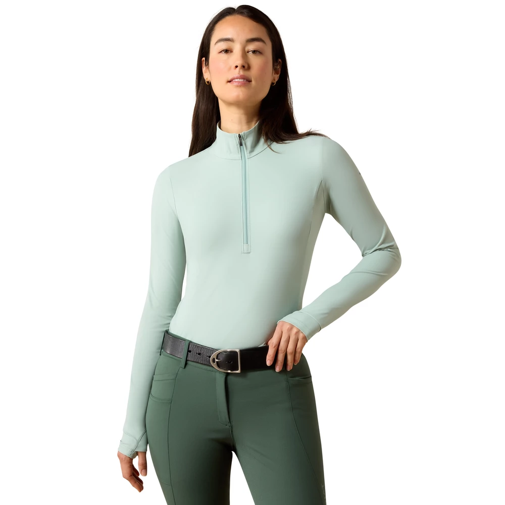 Ariat SolVeil 1/2 Zip Baselayer - Blue Surf in Blue Surf