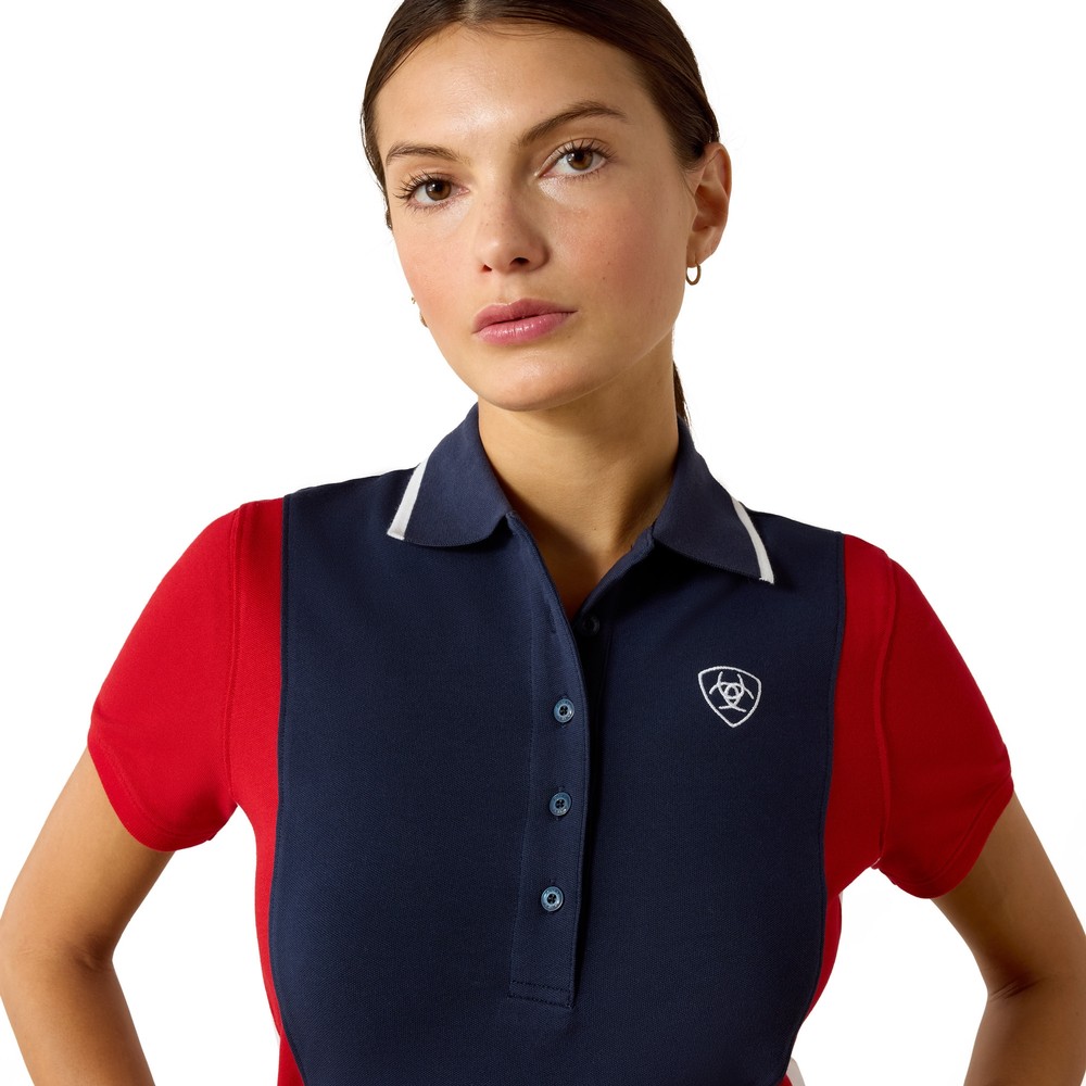 Ariat Taryn Polo - Navy/Red 