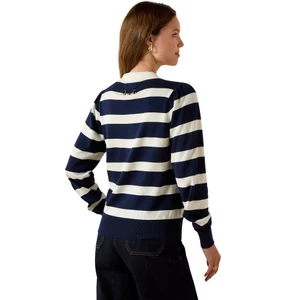 Ariat Womens Langsett Sweater - Navy Stripe in Navy Stripe