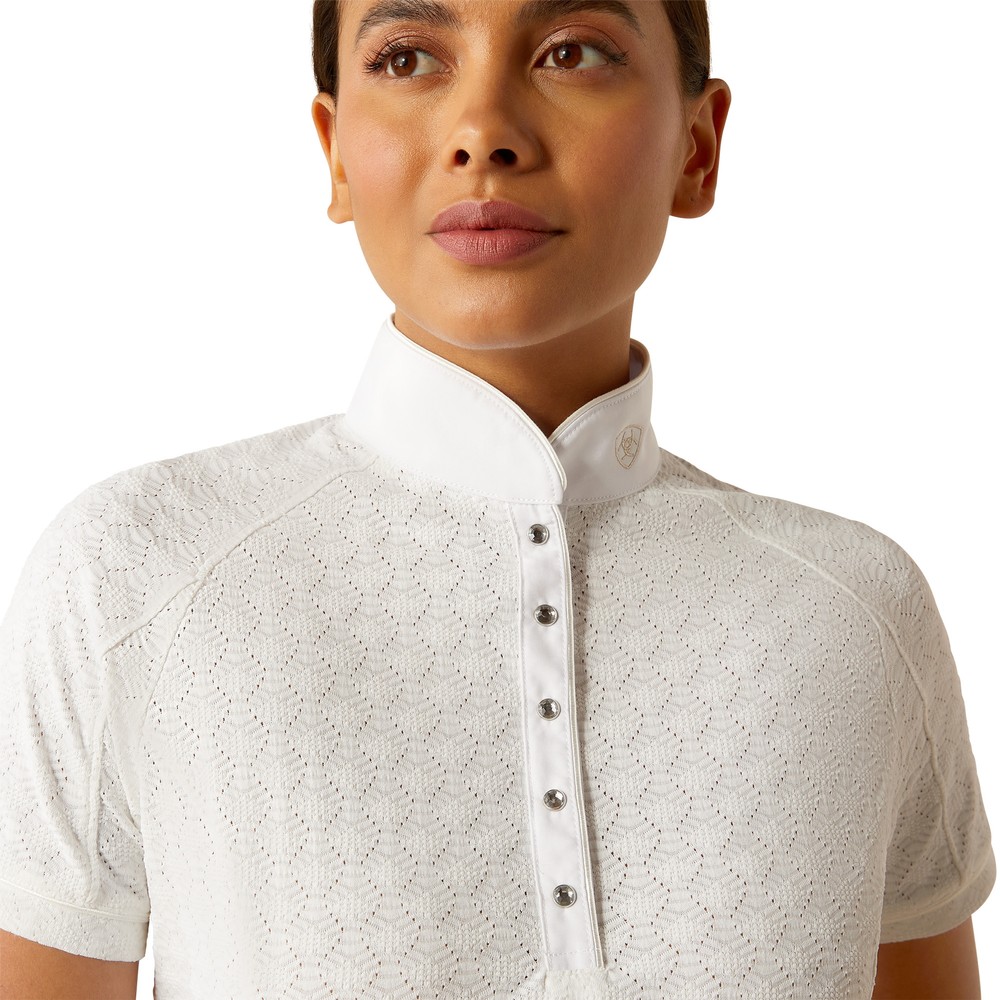 Ariat Womens Showstopper X Short Sleeve Show Shirt - White 
