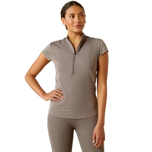 Ariat Womens Breathe 1/2 Zip Cap Sleeve Baselayer - Plum Grey in Plum/Grey