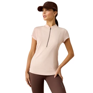 Ariat Womens Breathe 1/2 Zip Cap Sleeve Baselayer - Sepia Rose in Sepia Rose