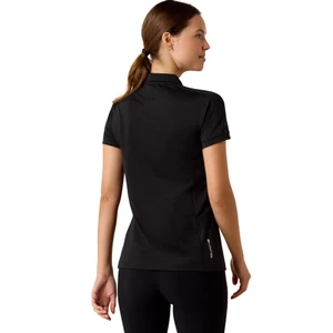 Ariat Womens Bandera 1/4 Zip Short Sleeve Polo - Black 