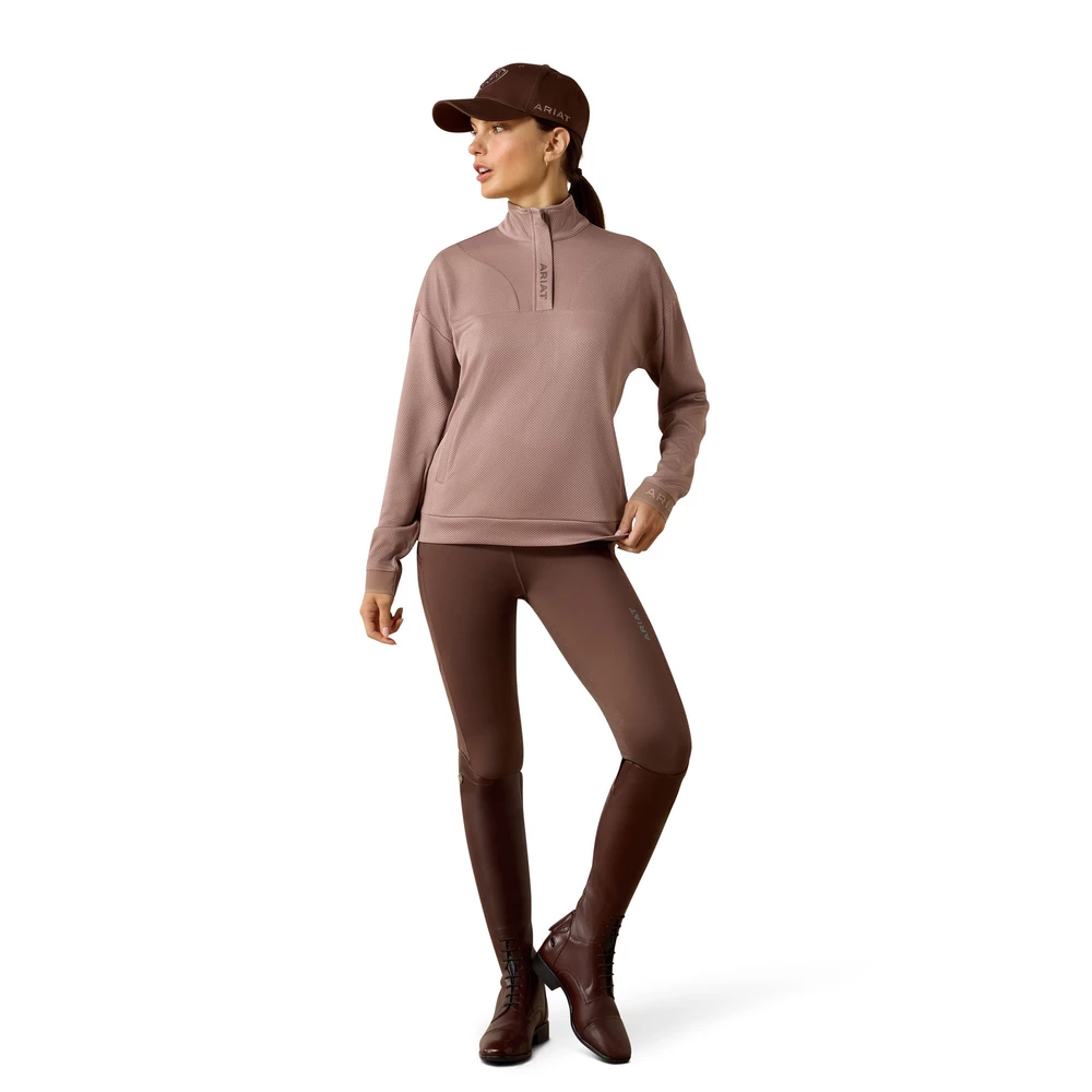 Ariat Womens Breathe 1/2 Zip Pullover - Antler in Antler