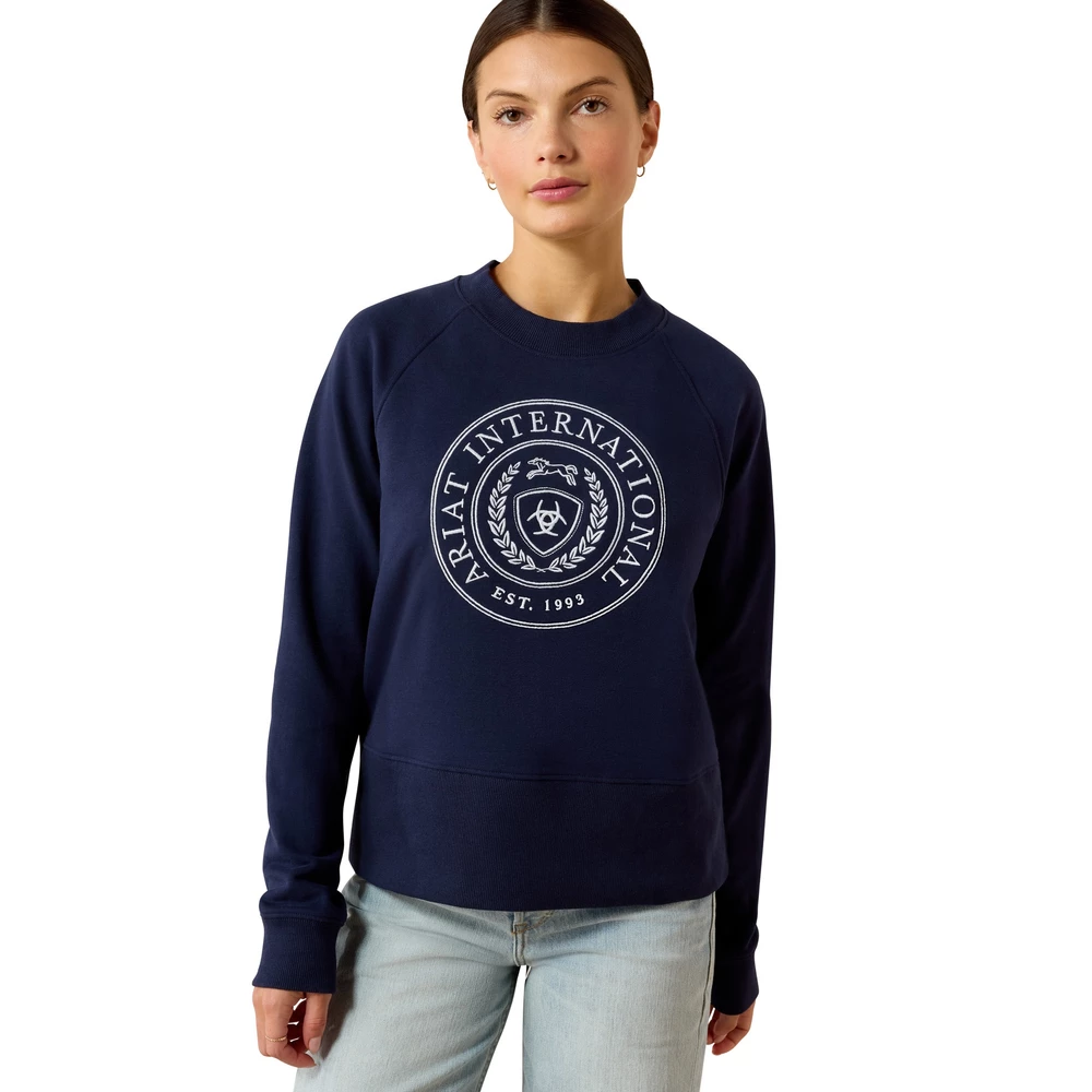Ariat Womens Martine Sweatshirt - Navy in Navy