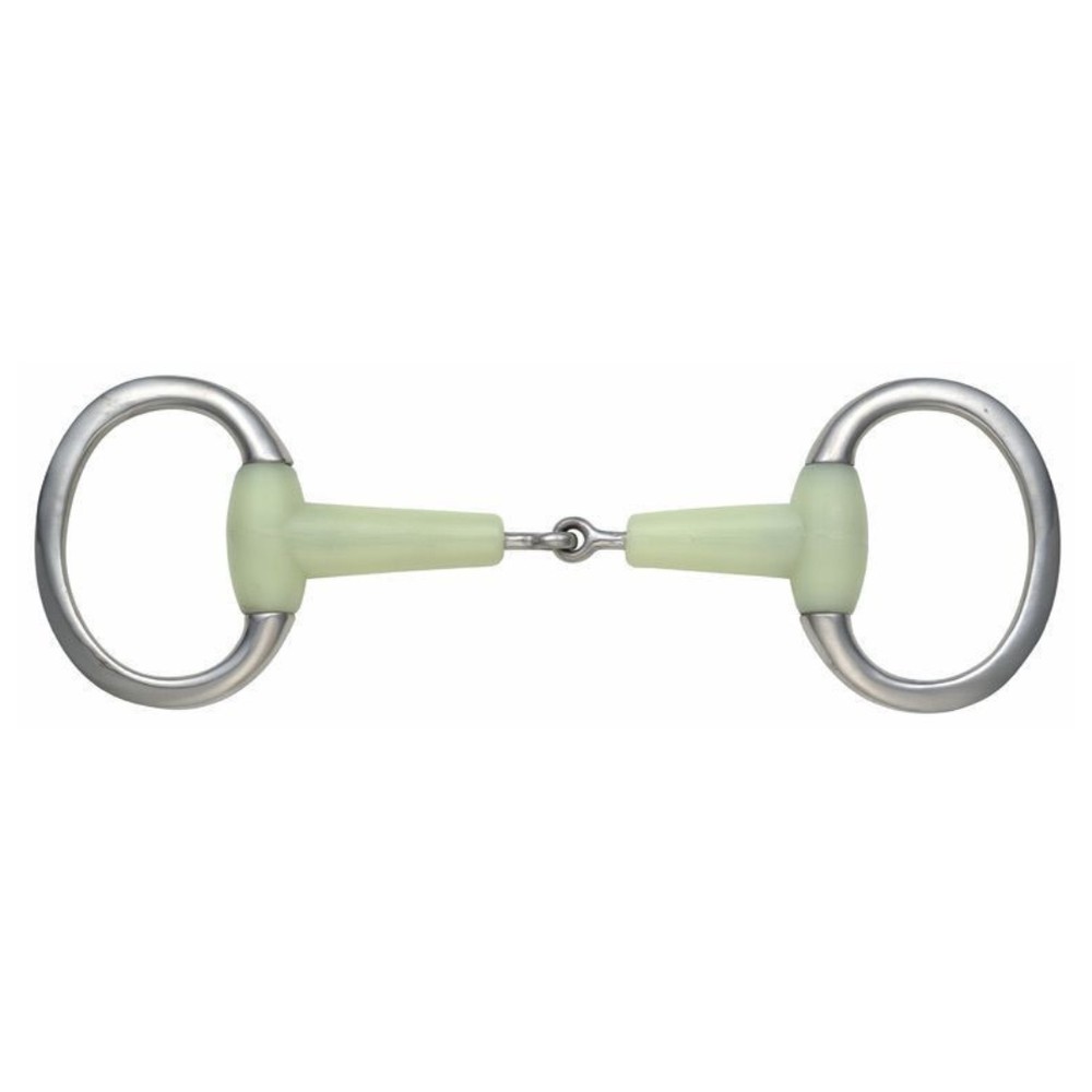 Shires Equikind Jointed Eggbutt Flat Ring - Pale Green 