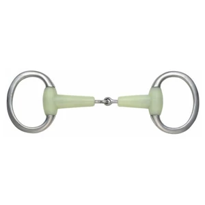 Shires Equikind Jointed Eggbutt Flat Ring - Pale Green in Pale Green