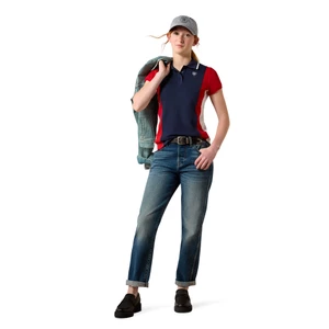 Ariat Taryn Polo - Navy/Red in Navy/Red