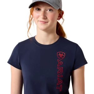 Ariat Vertical Logo T-Shirt - Navy/Red in Navy/Red