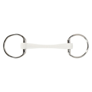 QHP Eggbutt bit Flexi - White in White
