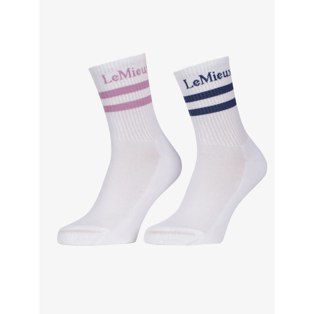 LeMieux Crew Sock 2 Pack Shadow/Fondant in Fondant/Shadow