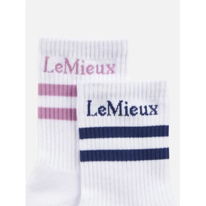 LeMieux Crew Sock 2 Pack Shadow/Fondant 