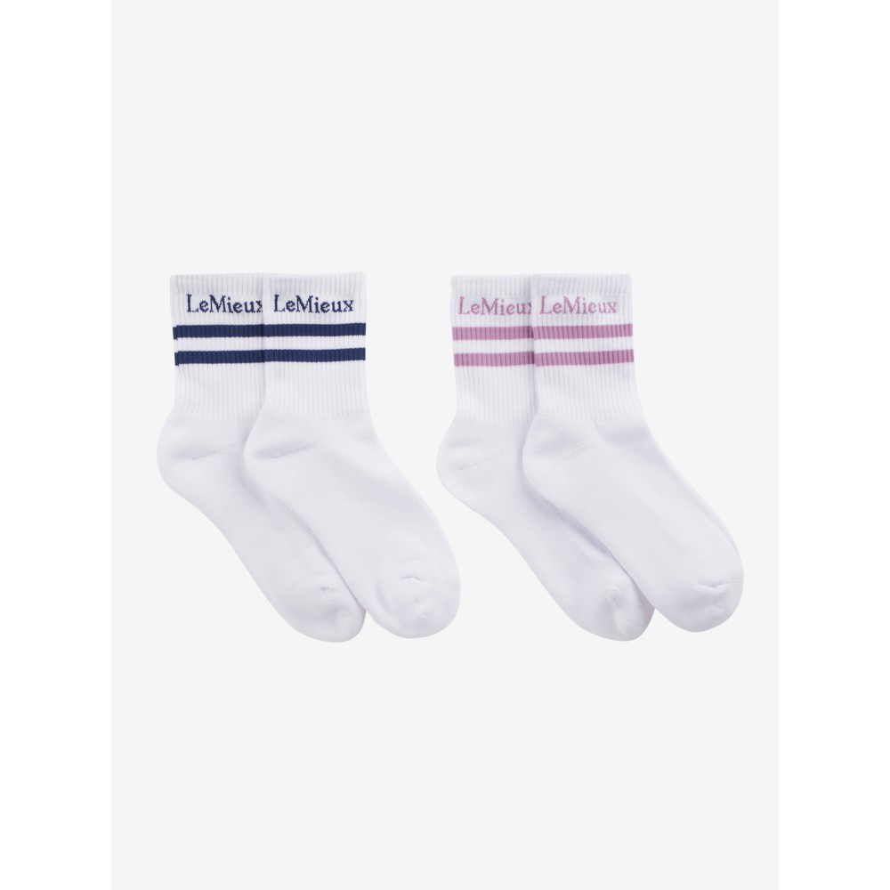 LeMieux Crew Sock 2 Pack Shadow/Fondant 
