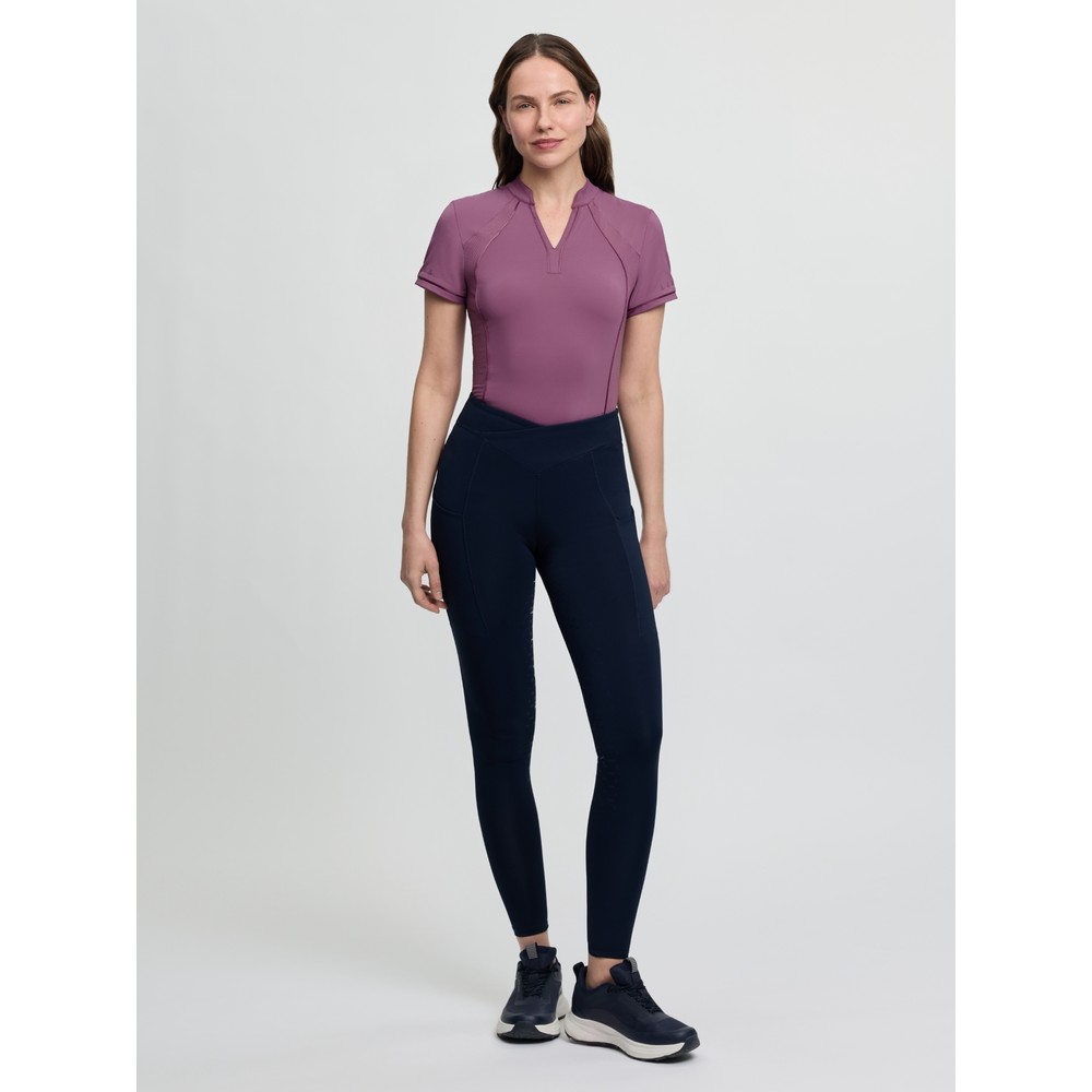 LeMieux Simone Cross Over Half Seat Pull On - Navy 