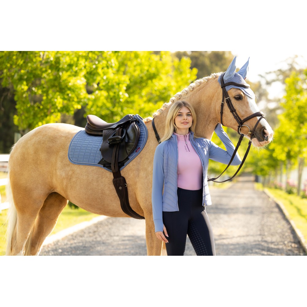 LeMieux Suede Close Contact Square - Powder Blue 