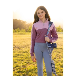 LeMieux Young Rider Cropped Kate Quarter Zip - Mallow in Mallow